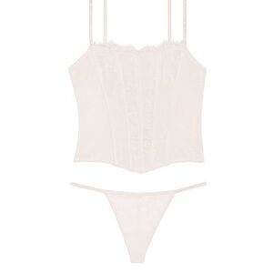 Victoria's Secret VERY SEXY Twinkle Strap Lace Corset Set